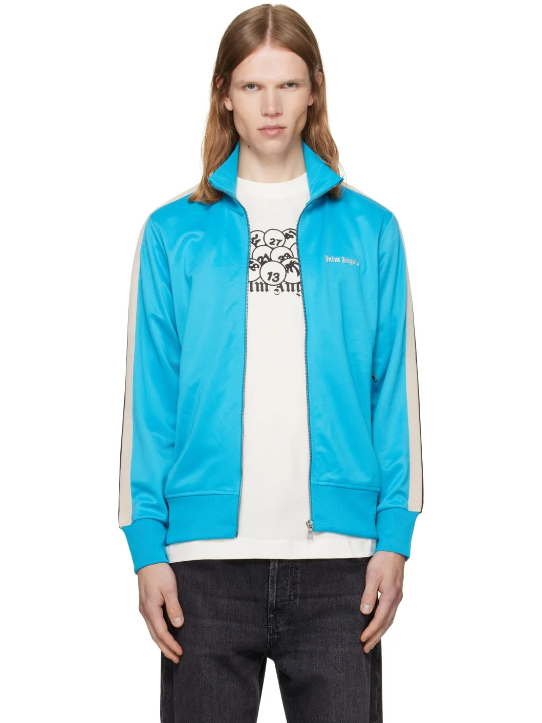 Blue Classic Logo Track Jacket - 1