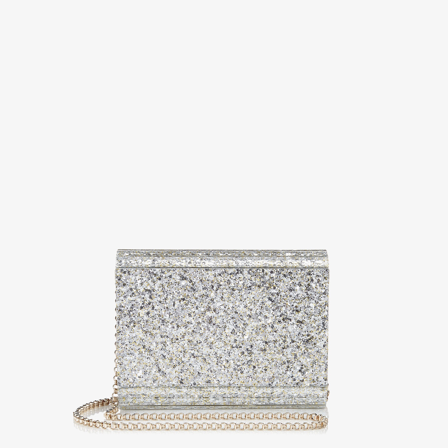 Candy
Champagne Coarse Glitter Acrylic Clutch Bag - 4
