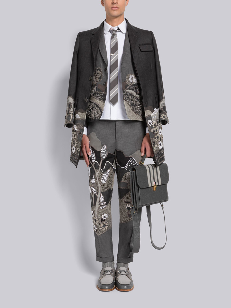 BULLION STITCH MESH SCENIC APPLIQUE TROUSER 4