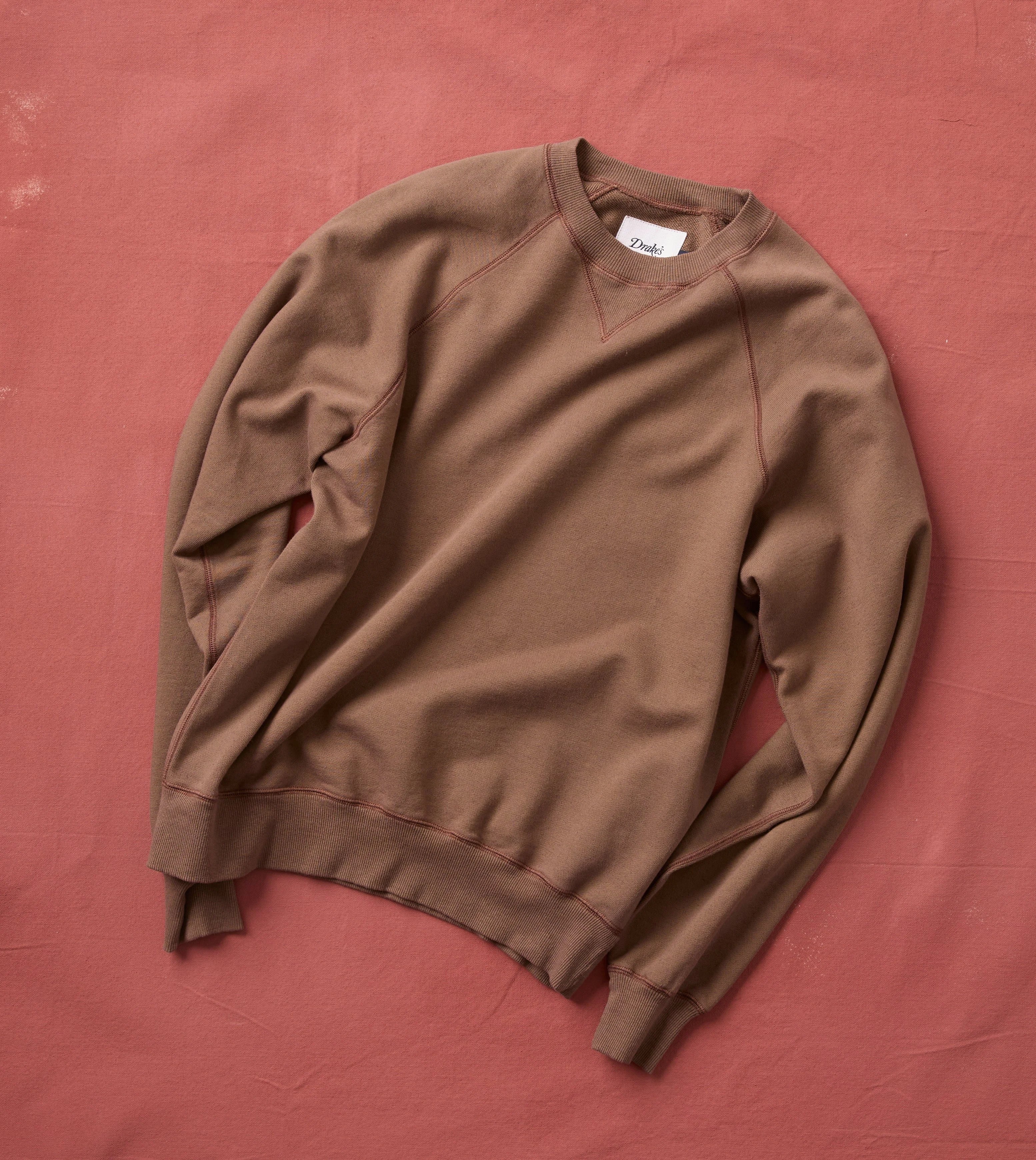 Brown Cotton-Hemp Raglan Sweatshirt - 1