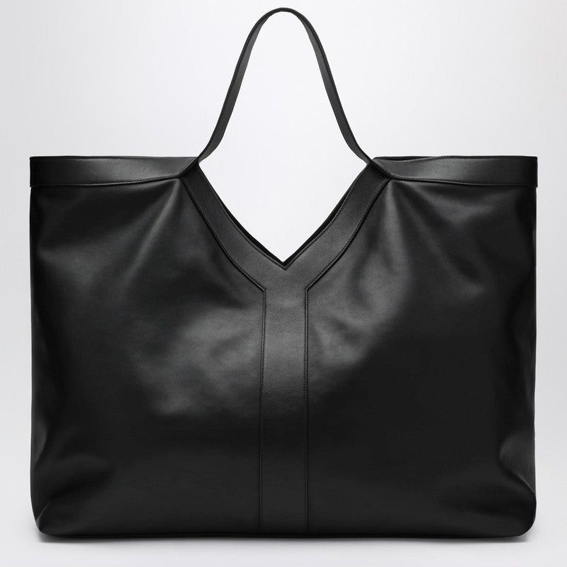 Saint Laurent Maxi Y tote bag black pebbled leather - 1