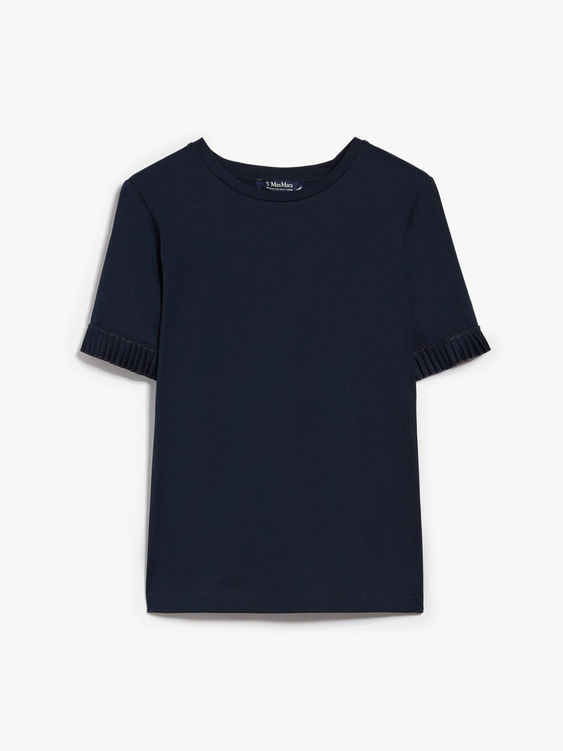 ULULATO Ruched cotton jersey T-shirt 1