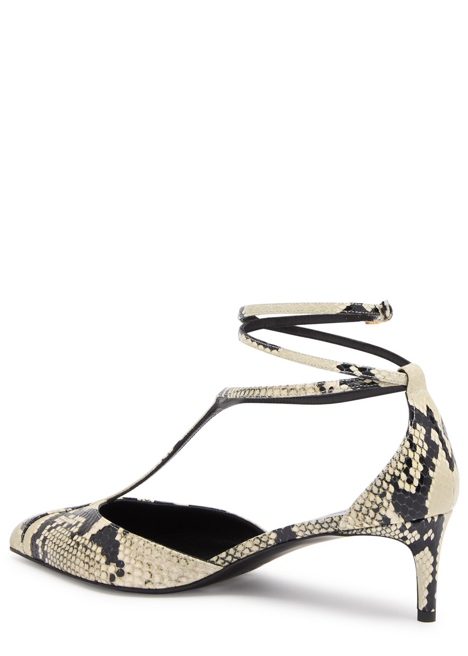 Khaite Mia 45 Python-effect Leather Pumps - 2