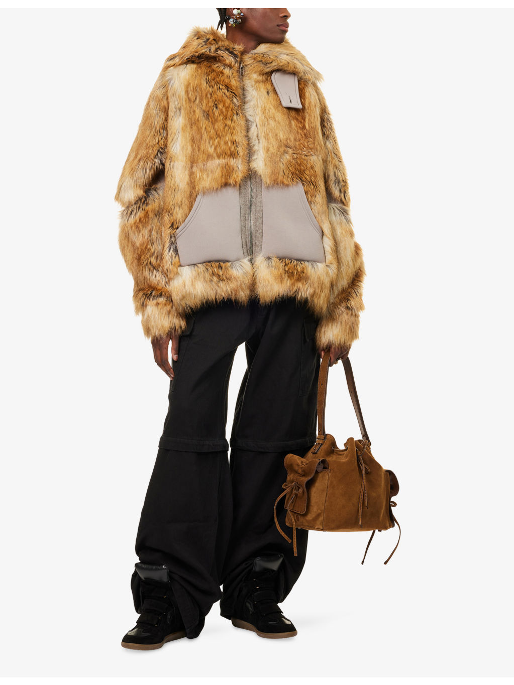 Oversized Furry Faux-Fur Jacket - 2