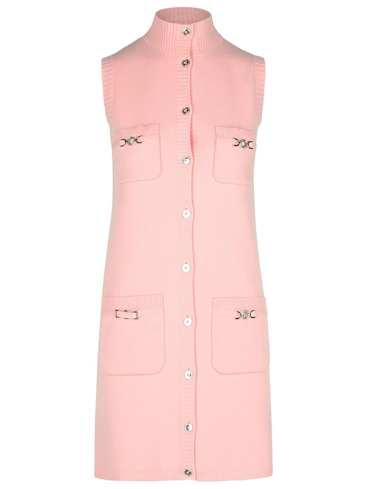 Versace Pink Wool Blend Dress Woman - 1