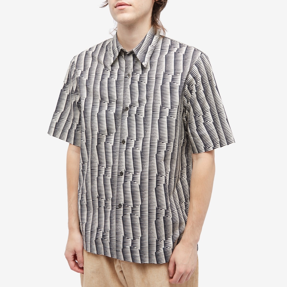 Dries Van Noten Clasen Geometric Print Short Sleeve Shirt - 2