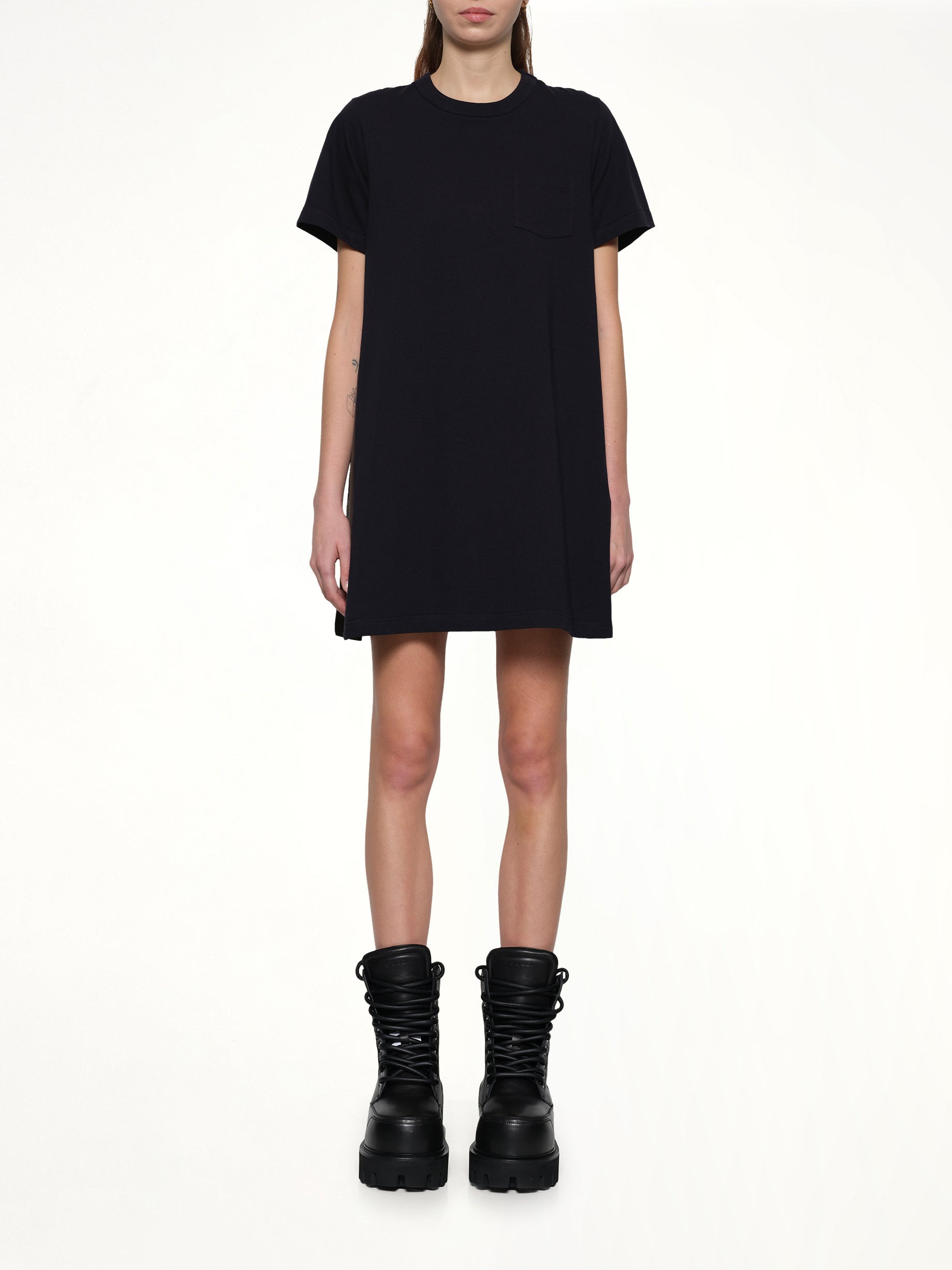 Paisley Print x Cotton Jersey Dress in Navy/Khaki - 7