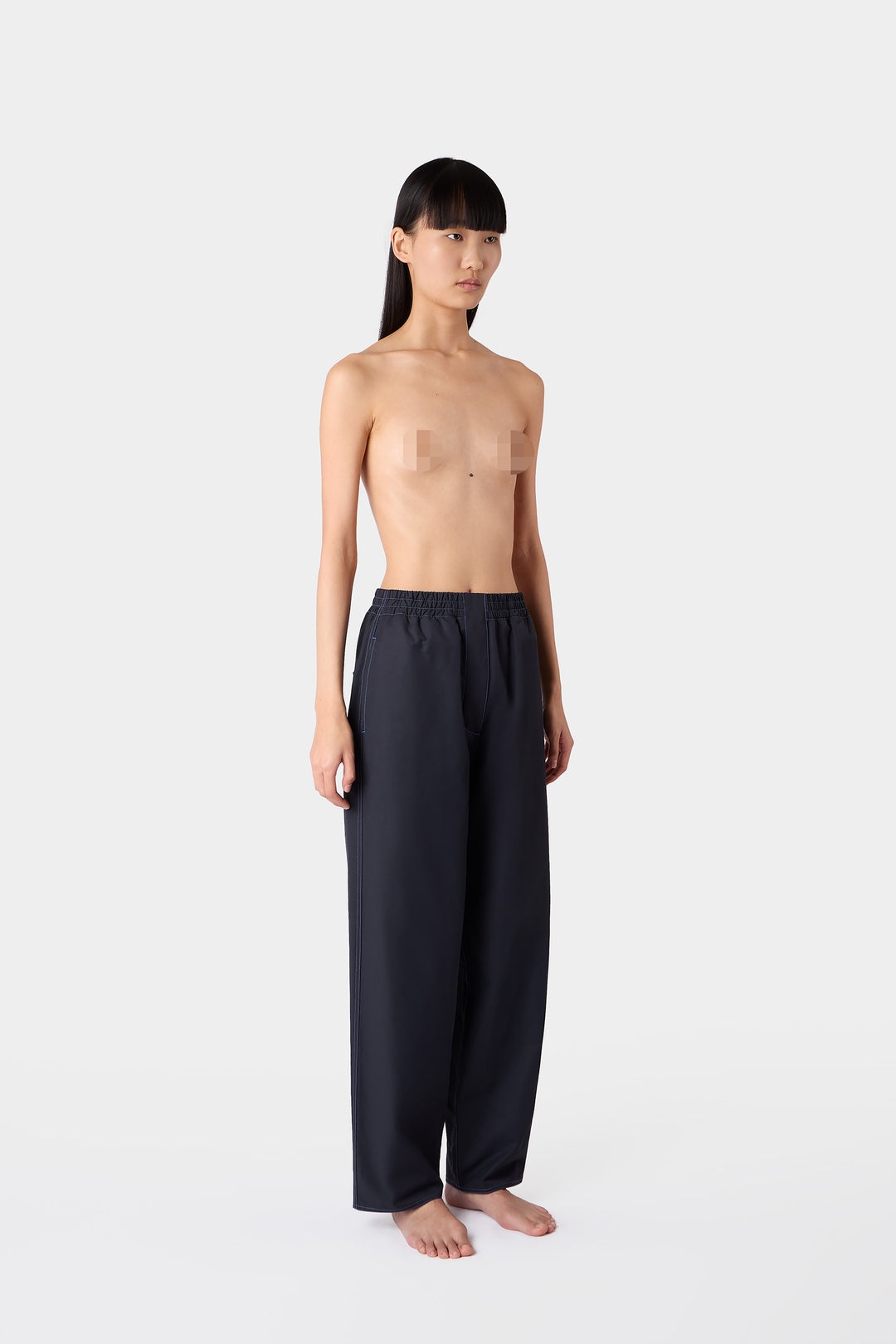 ELASTIC PANTS / dark blue - 4