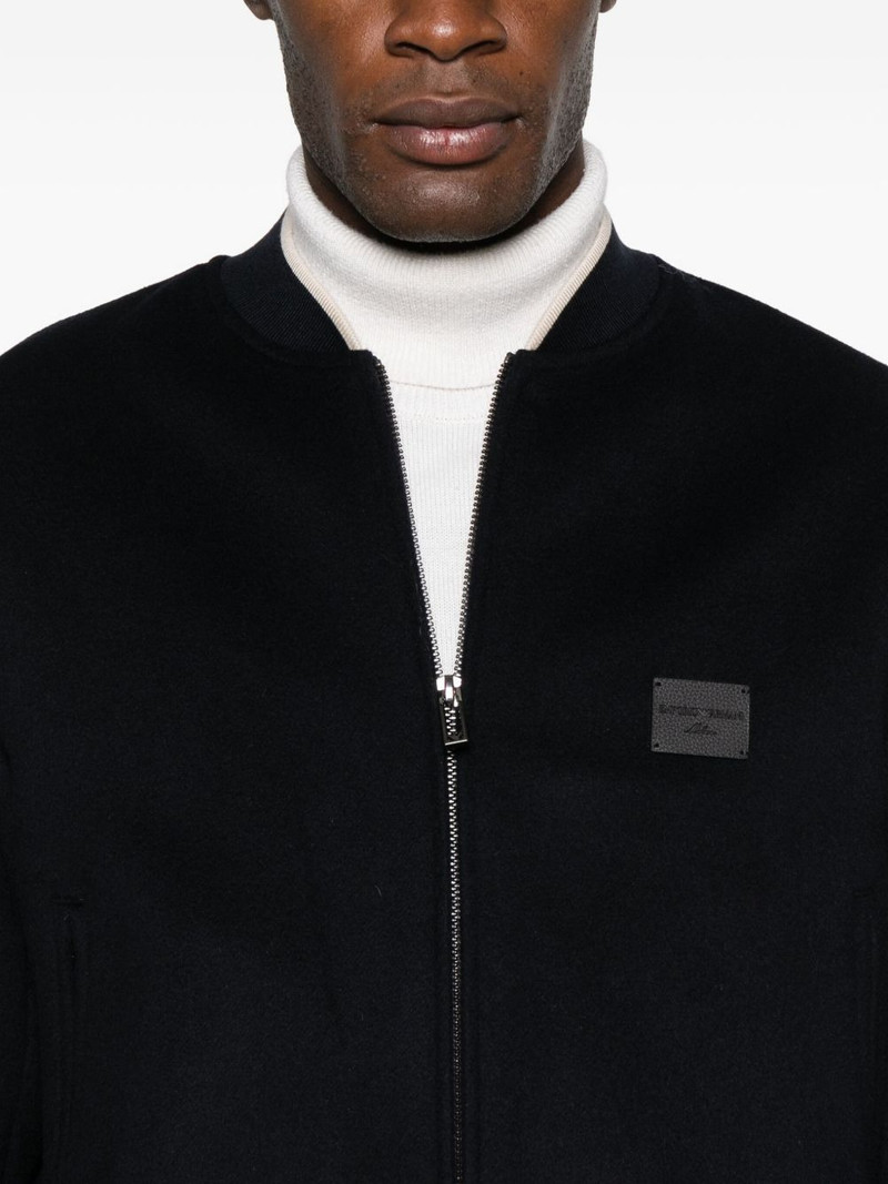 logo-patch bomber jacket 5