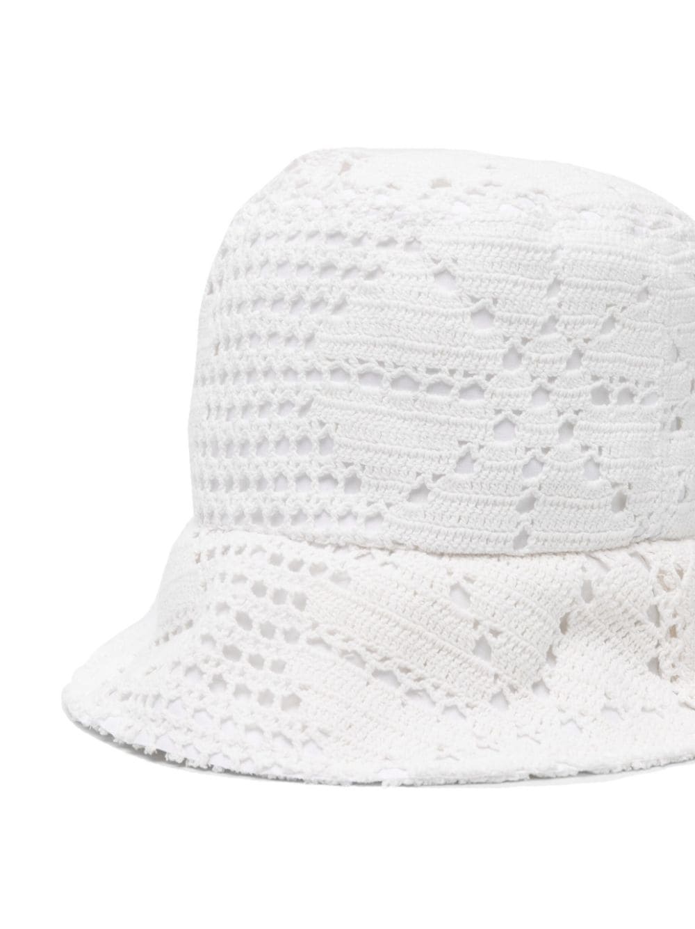 crochet-knit cotton bucket hat - 2