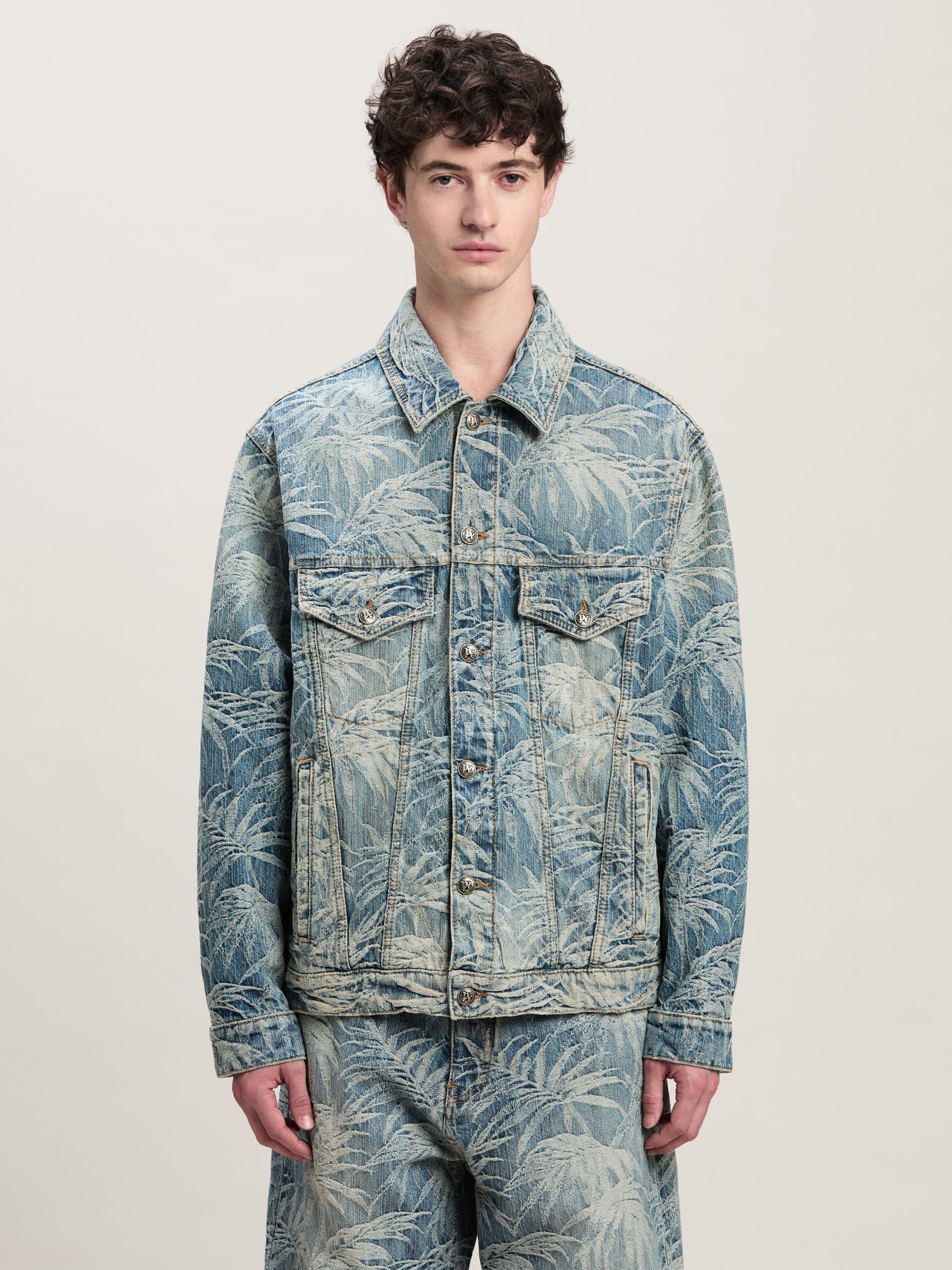Palms wash Denim Jacket - 3
