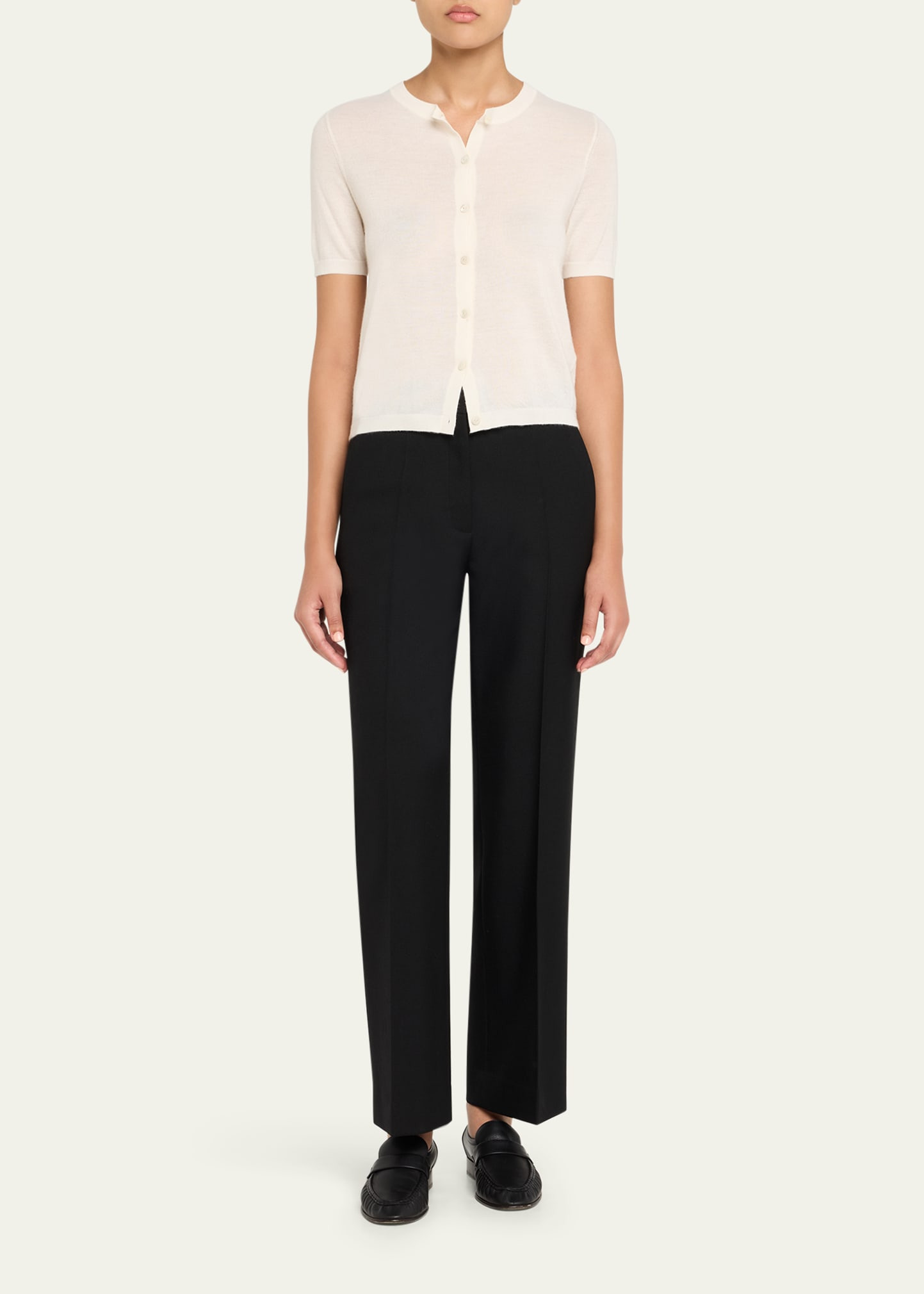 Charlotte Short-Sleeve Cashmere Cardigan - 2