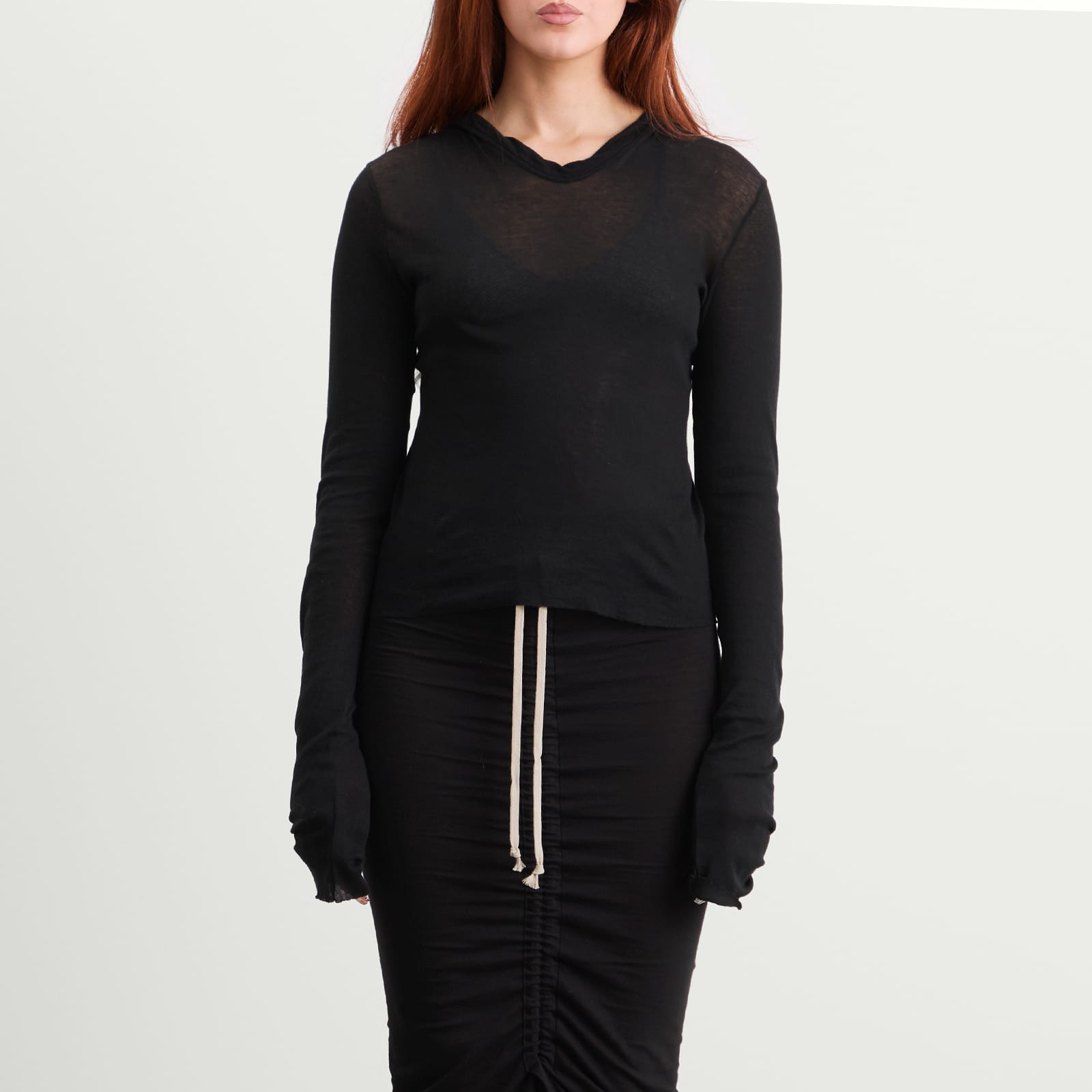 Rick Owens Long Sleeve Hooded Top - 2