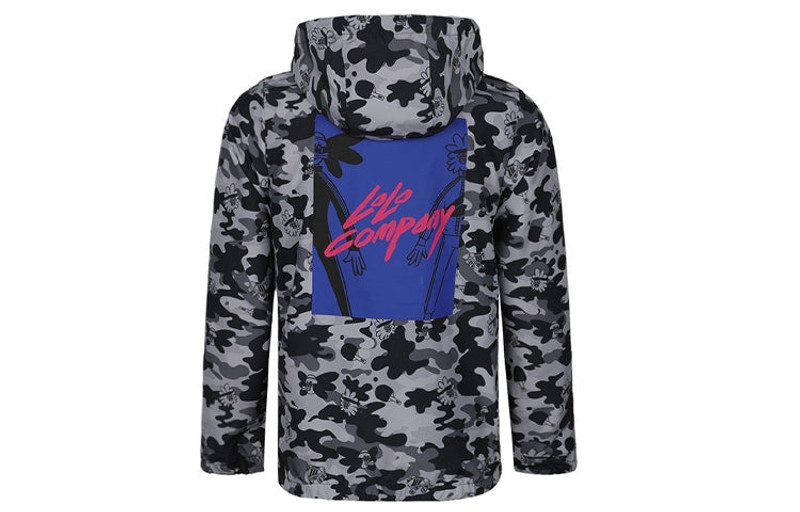 adidas adidas neo M Radio W WB Camouflage hooded Sports Jacket Black FU3597 outlook