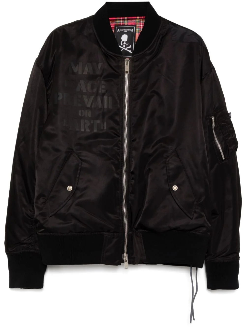 logo-printed bomber jacket - 1