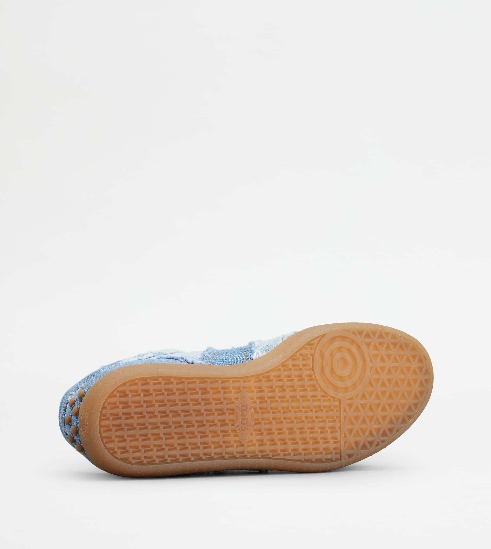 TOD'S TABS SNEAKERS IN DENIM - LIGHT BLUE, BLUE - 4