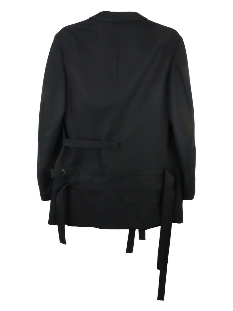 Yohji Yamamoto Worsted Tasmania belted wool blazer outlook