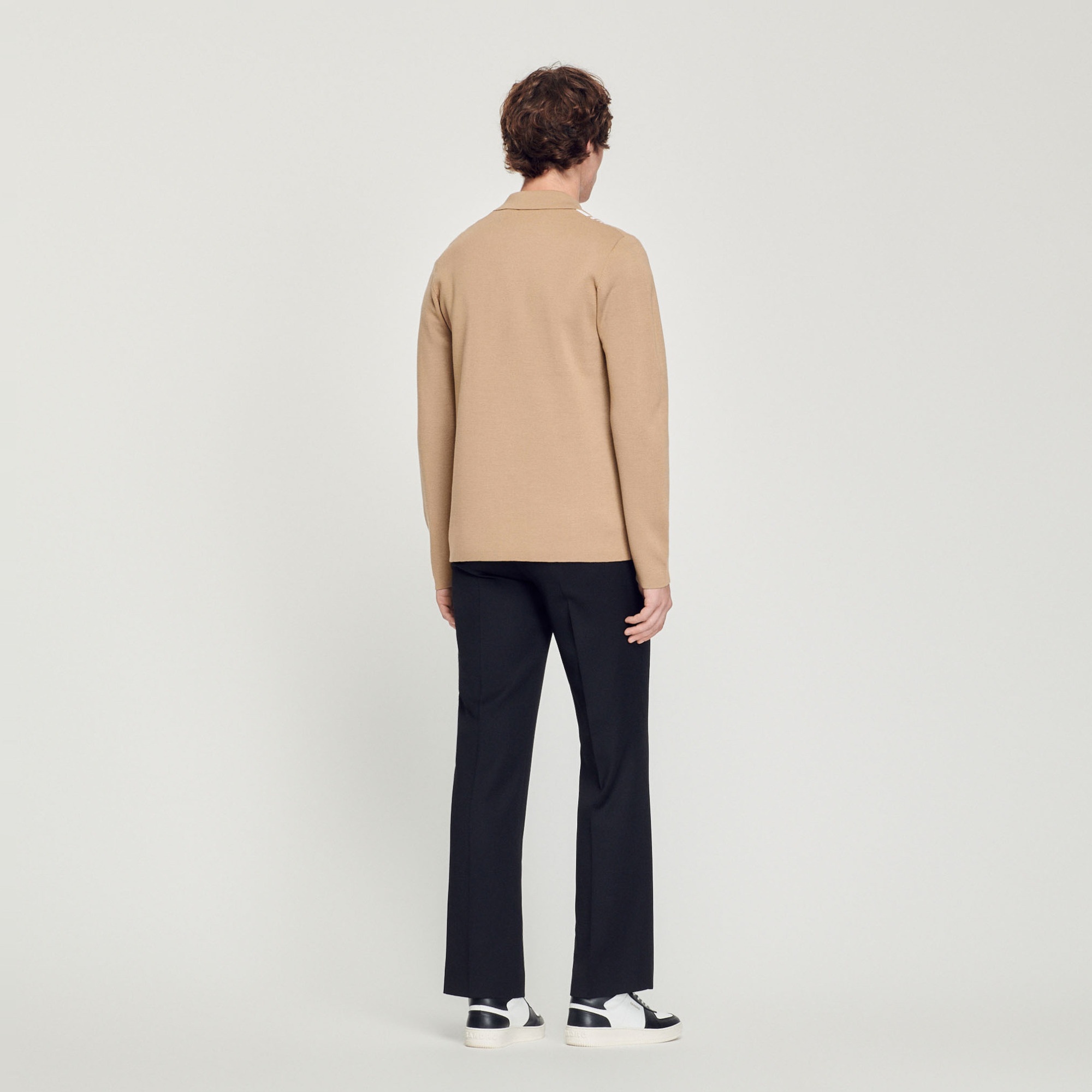 Cardigan with contrasting embroidery - 5