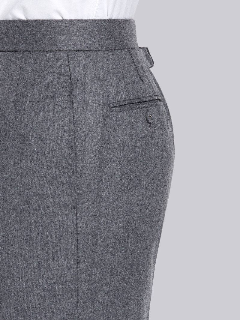 Dark Grey Super 120s Wool Flannel Funmix Classic Trouser 5