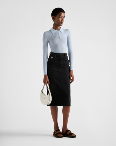 Prada Denim midi-skirt outlook