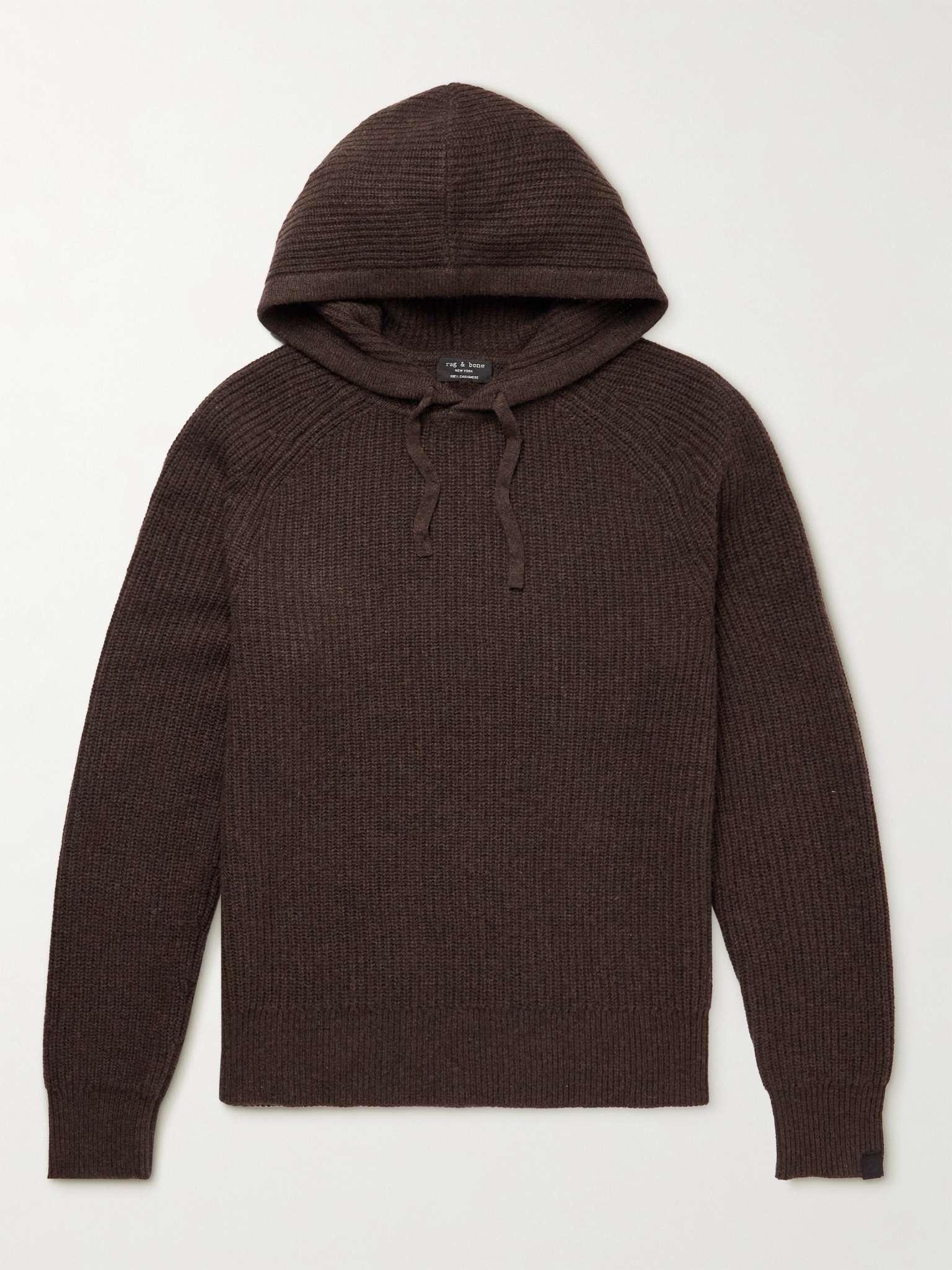 Pierce Ribbed Cashmere Hoodie - 1