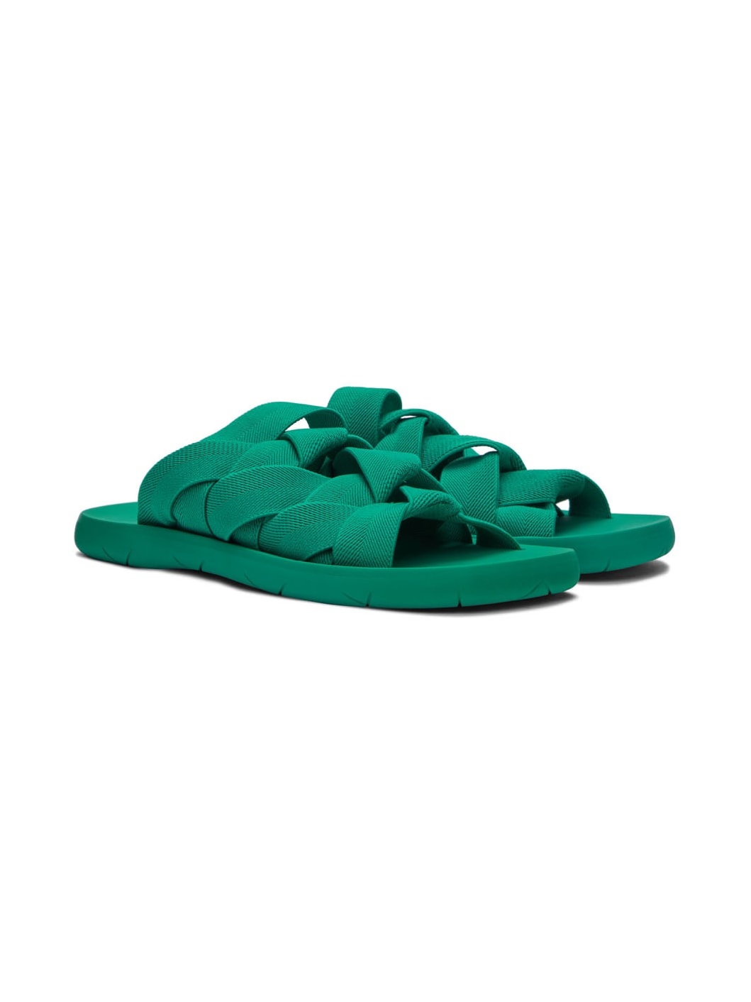Green Plat Sandals - 4