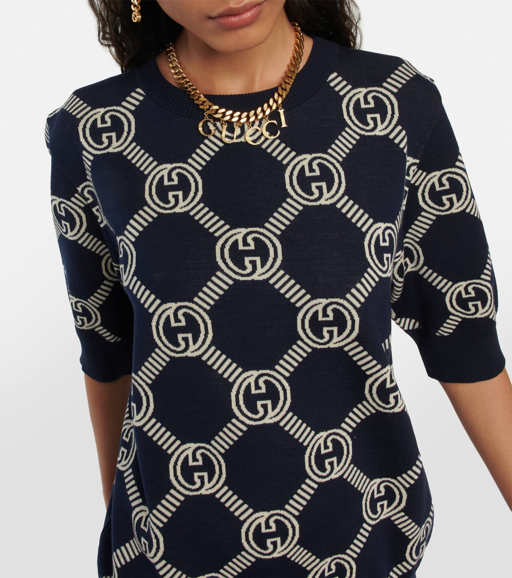 GG jacquard knitted top - 4