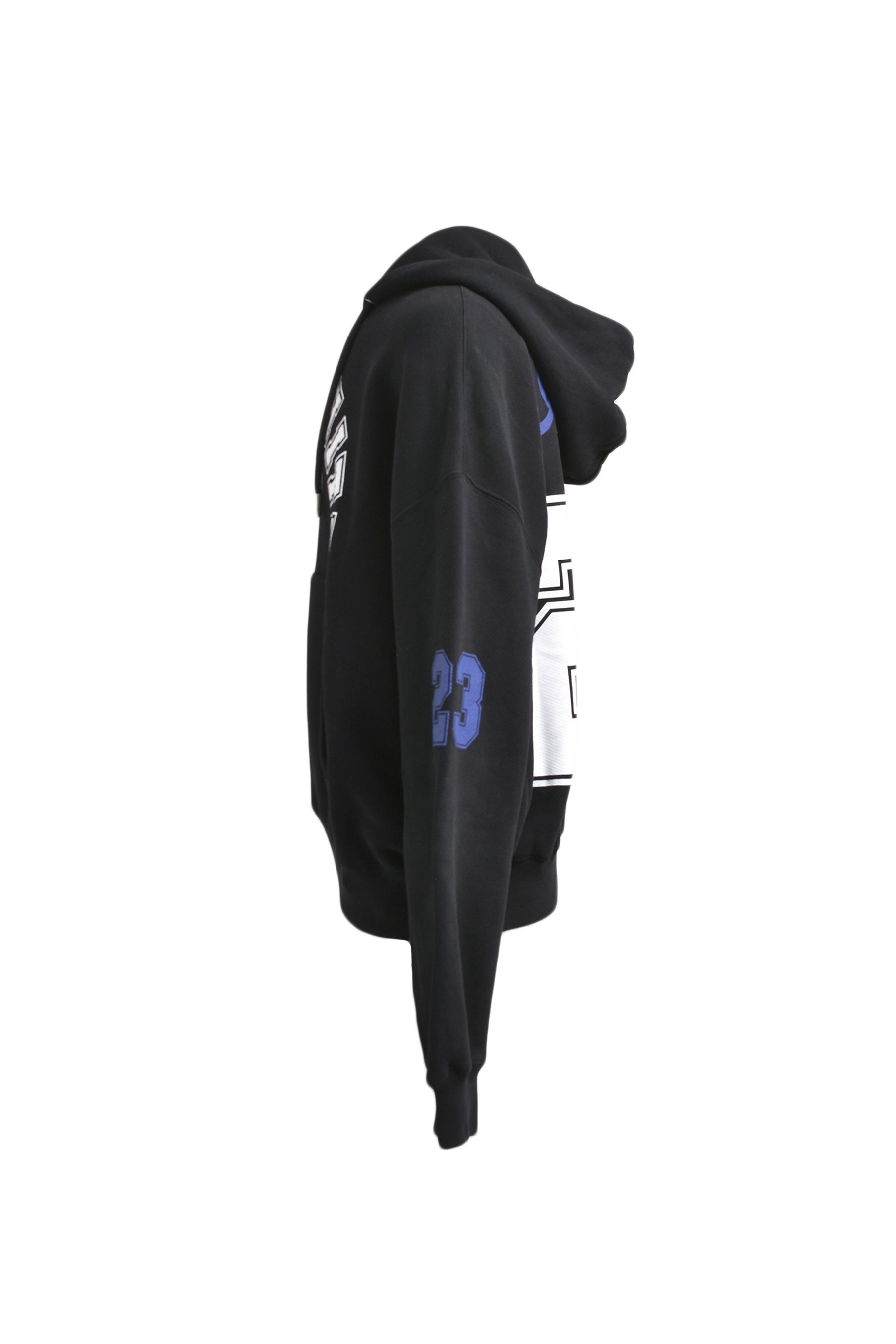 FOOTBALL OVER HOODIE / BLK WHT - 3