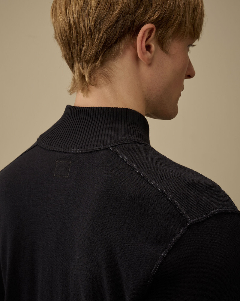 Cotton Sea Island Half Zip Lens Sweater 6