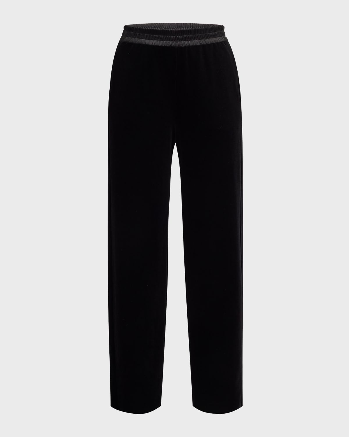 Straight-Leg Stretch Chenille Trousers - 1