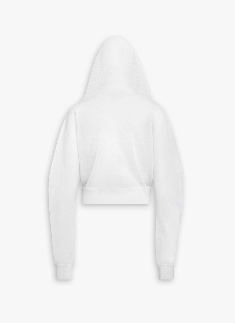 Alaïa SILK LINEN KNIT CROPPED HOODIE outlook