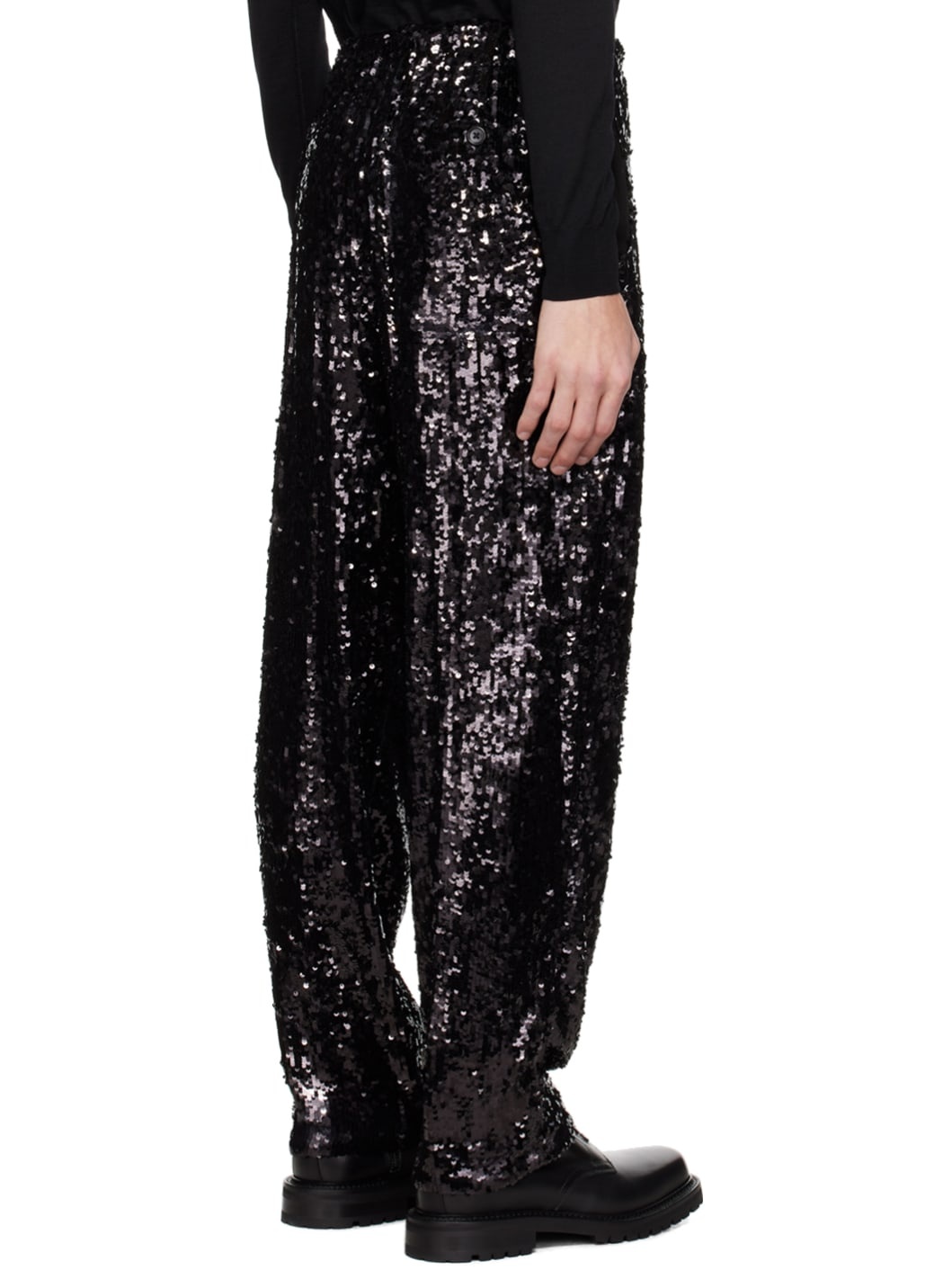 Black Sequin Trousers - 3