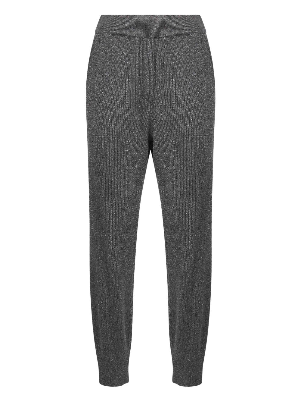 rib-knit trousers - 1