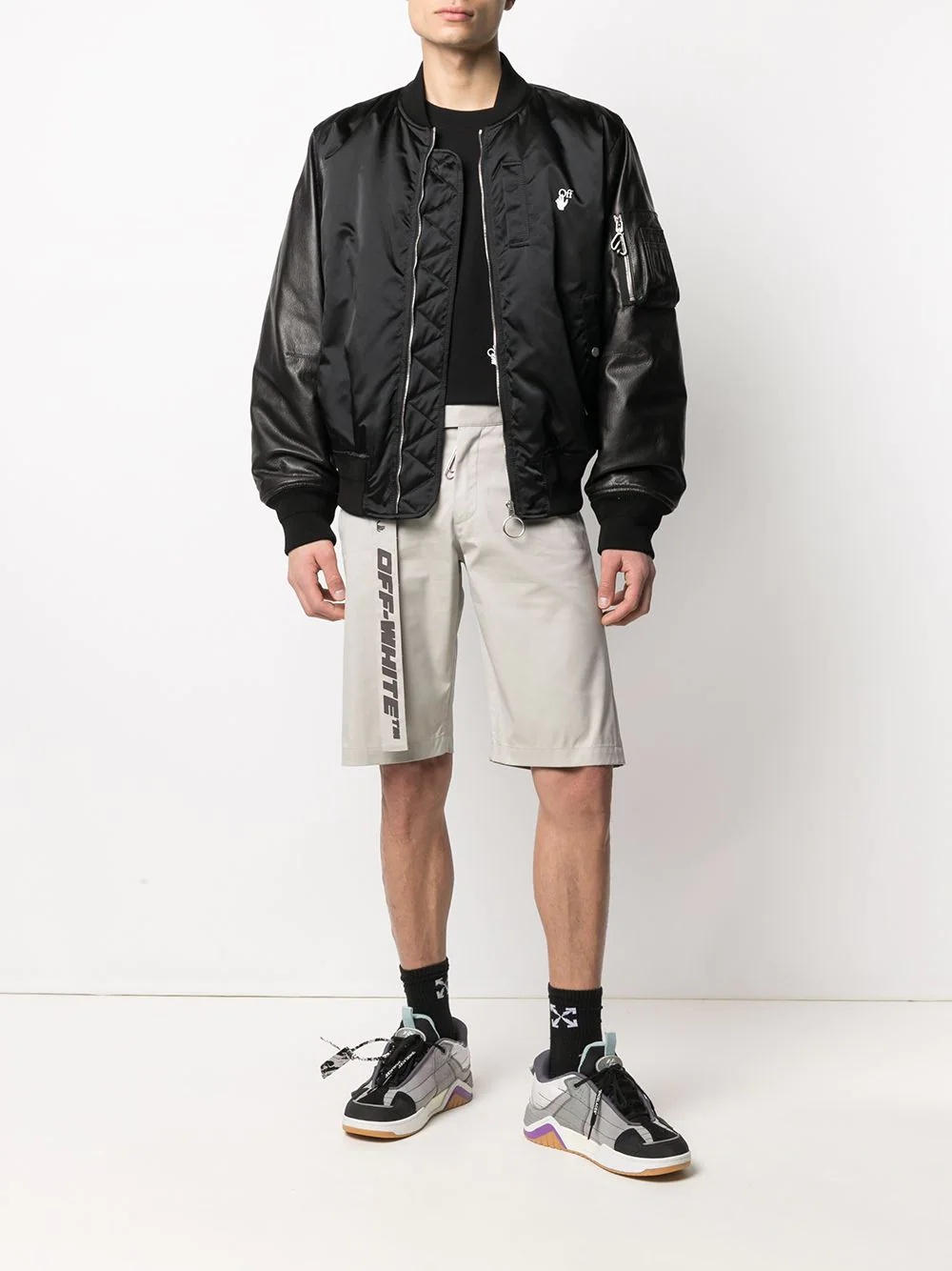 Hand Off logo bomber jacket - 2