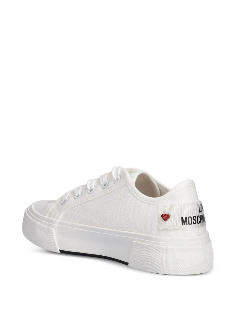 Moschino logo-patch lace-up sneakers outlook