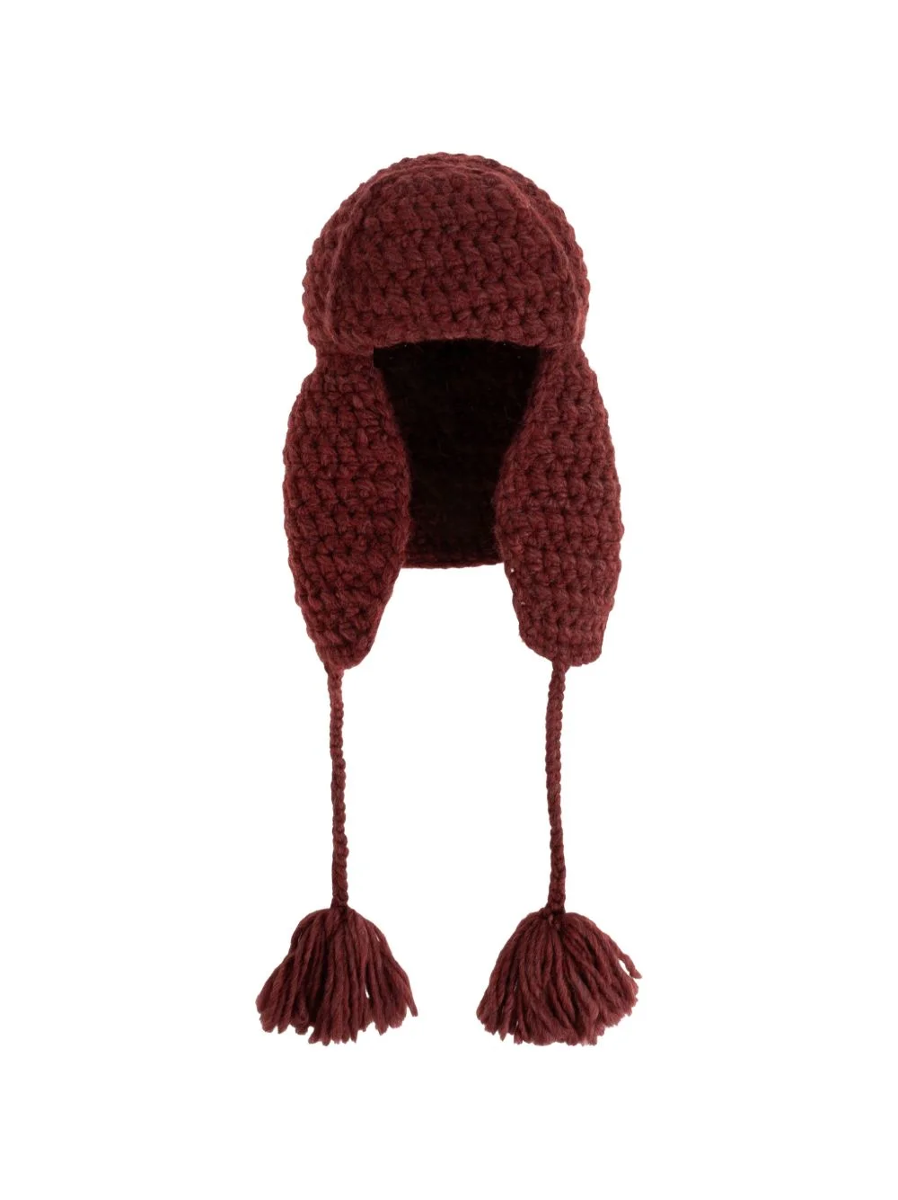 chunky-knit ear-flap hat - 1