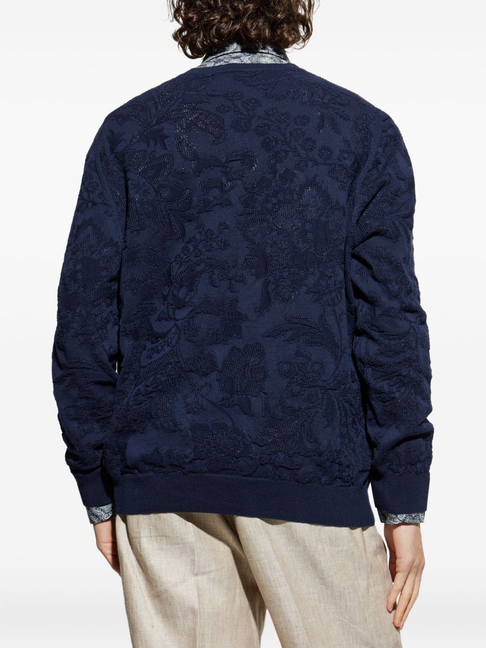 floral-embellished sweater - 4