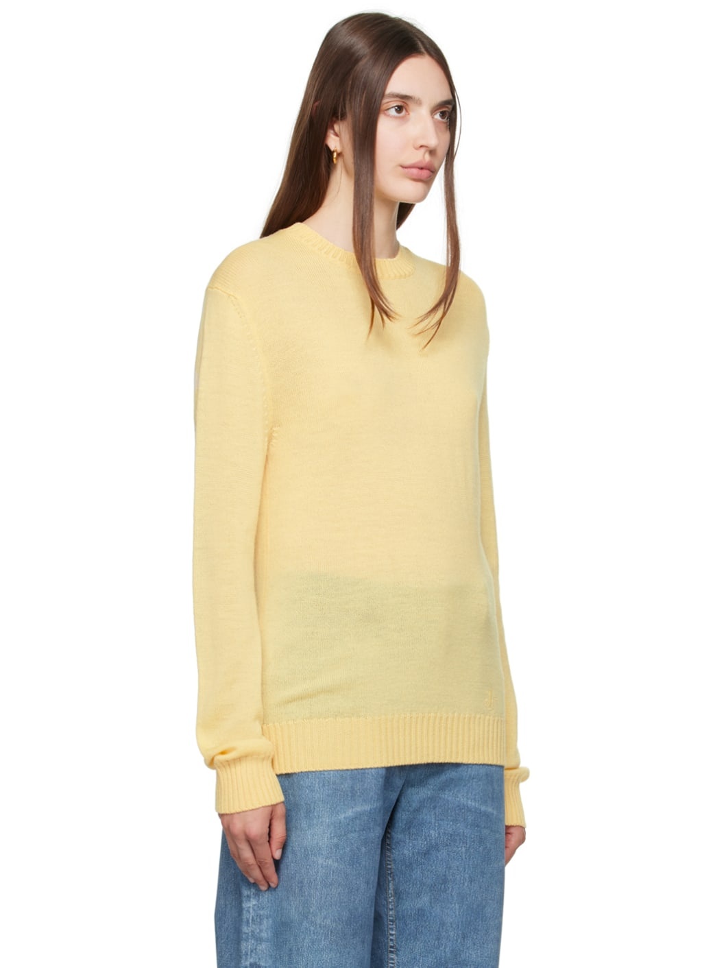 Yellow Embroidered Sweater - 2