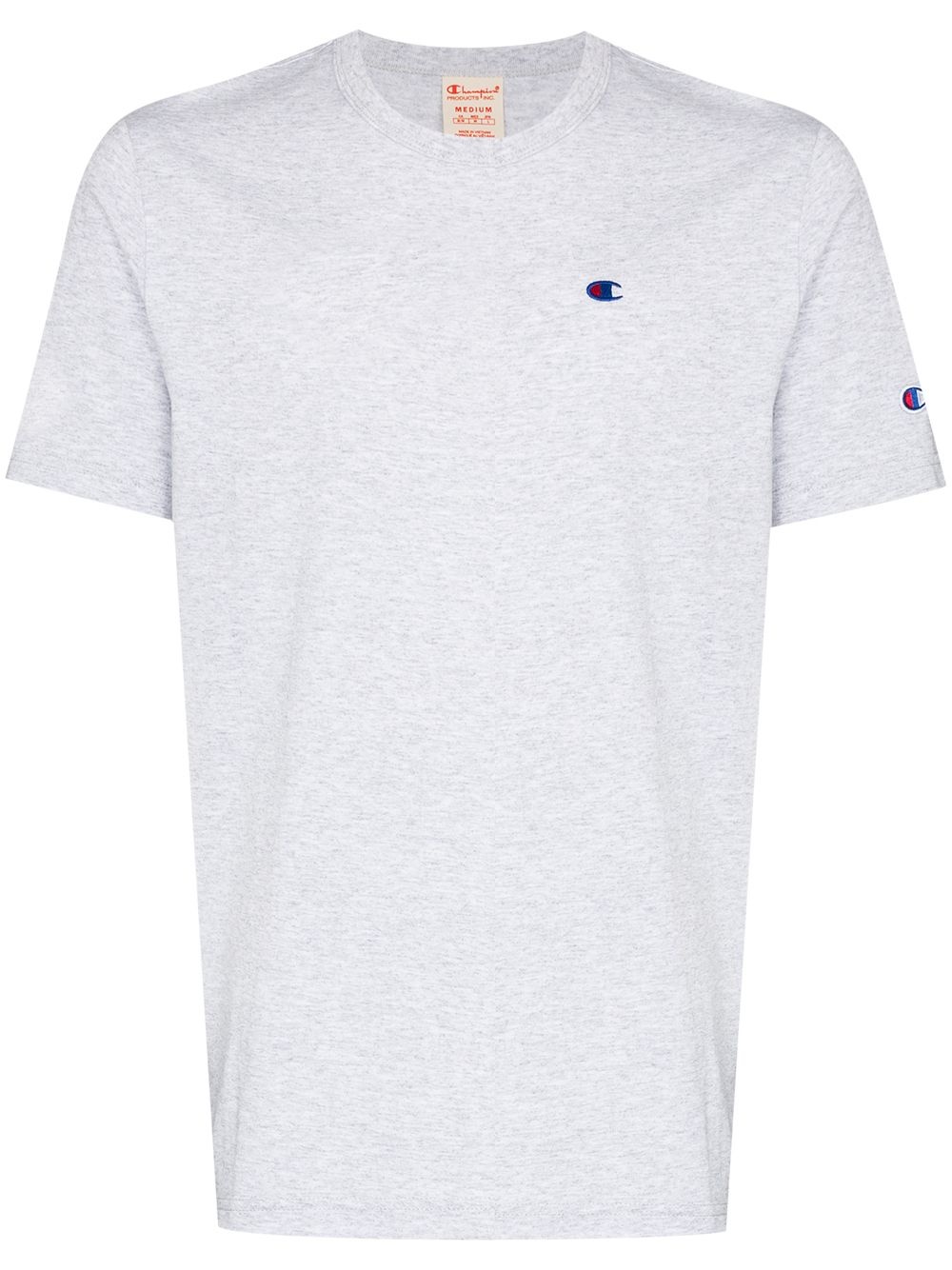 logo-embroidered cotton T-shirt - 1