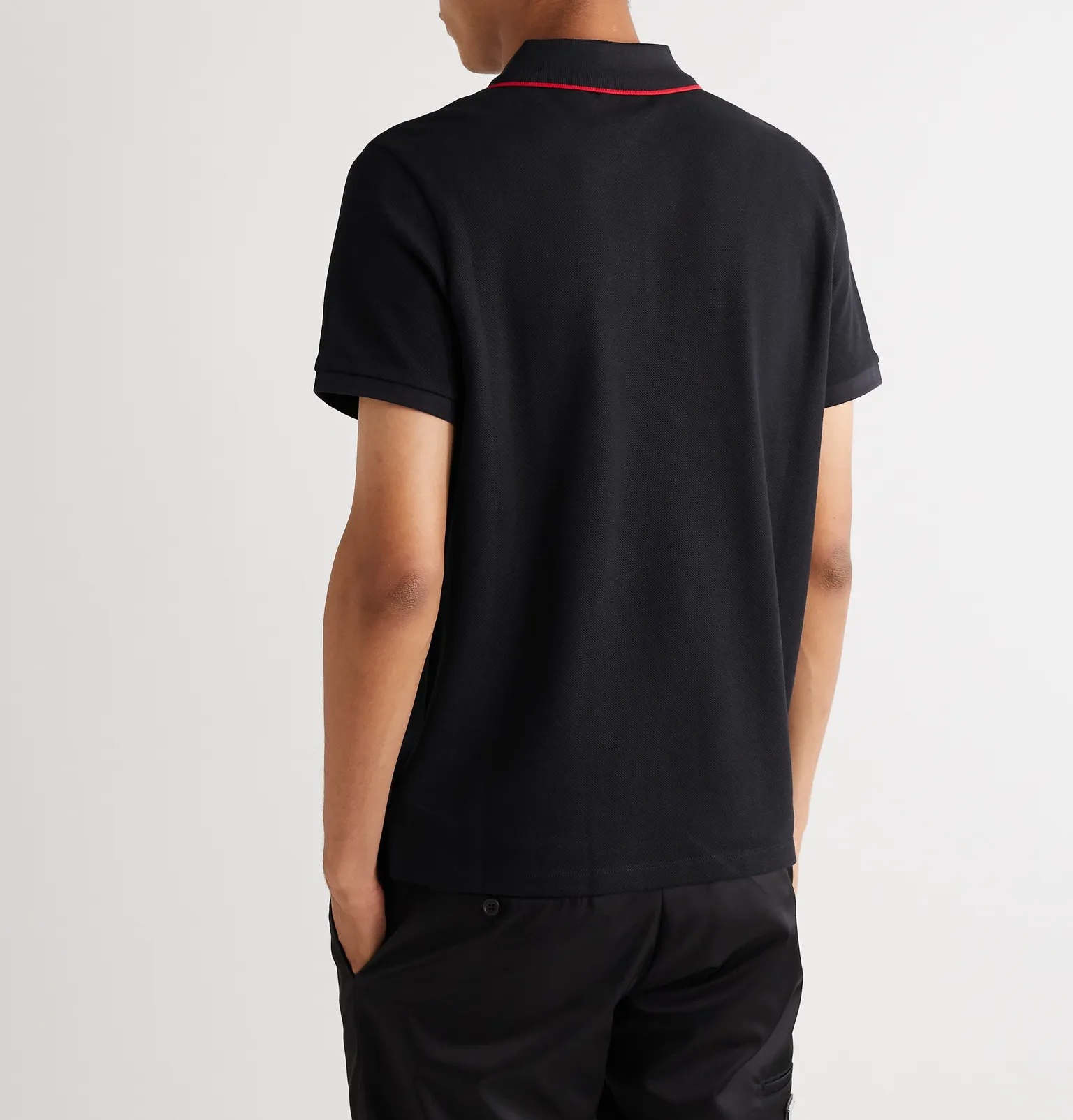 Slim-Fit Contrast-Tipped Logo-Appliquéd Cotton-Piqué Polo Shirt - 4