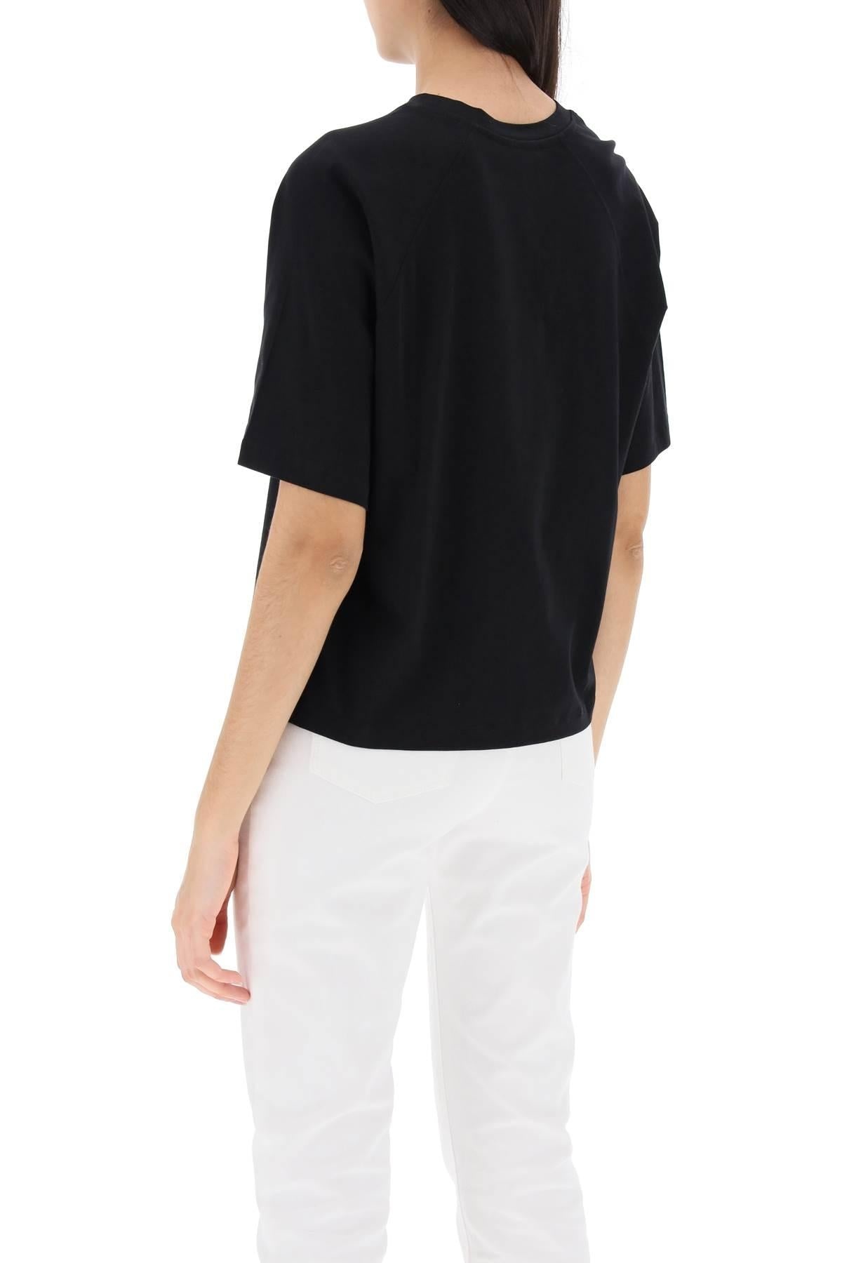 CROPPED T-SHIRT WITH LOGO EMBROIDERY - 4