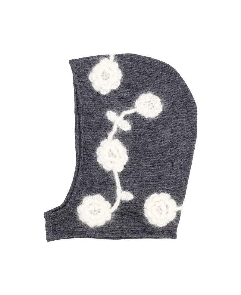 GANNI Balaklava With Crocheted Flowers outlook