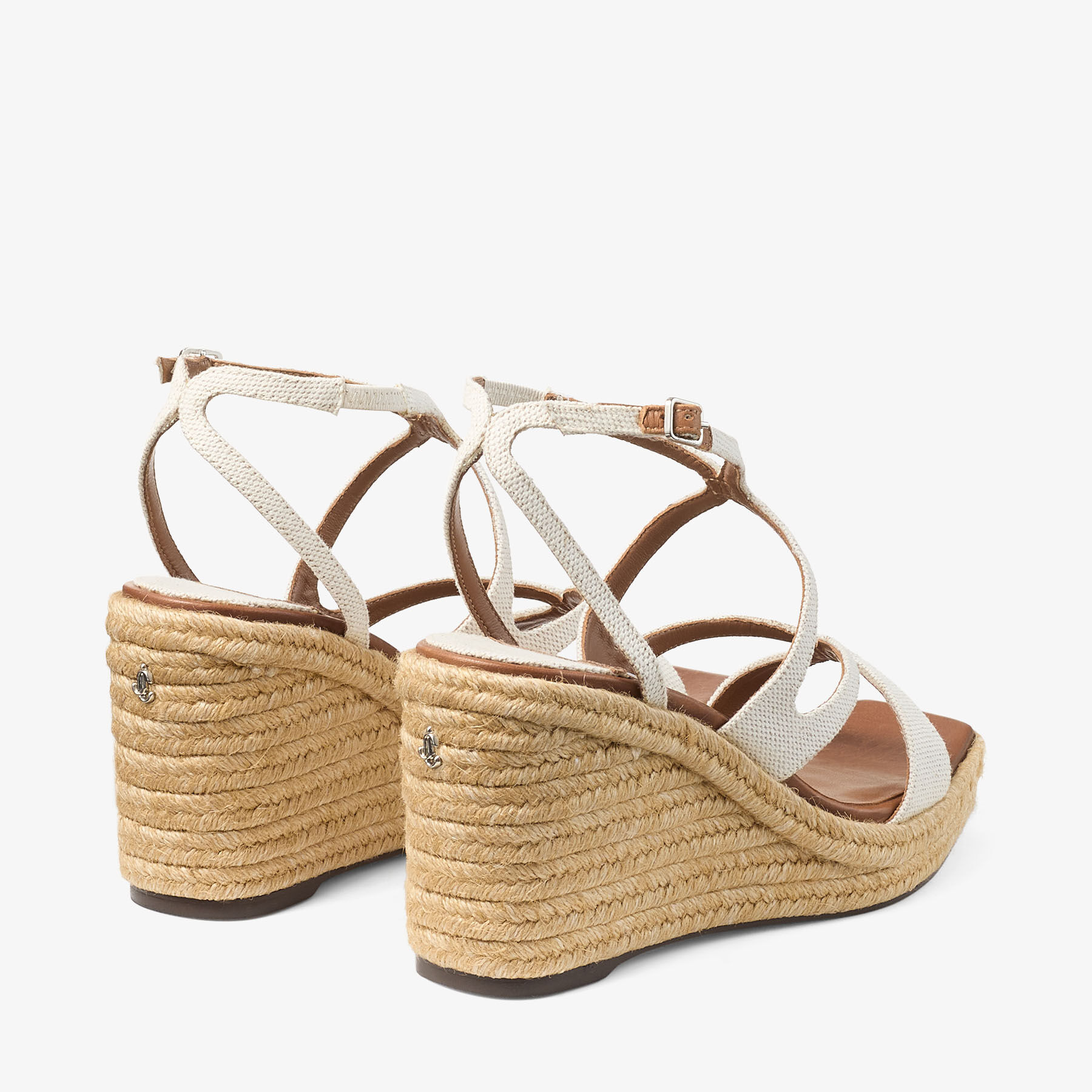Ayla 85
Tan Soft Vacchetta and Recycled Canvas Wedge - 3