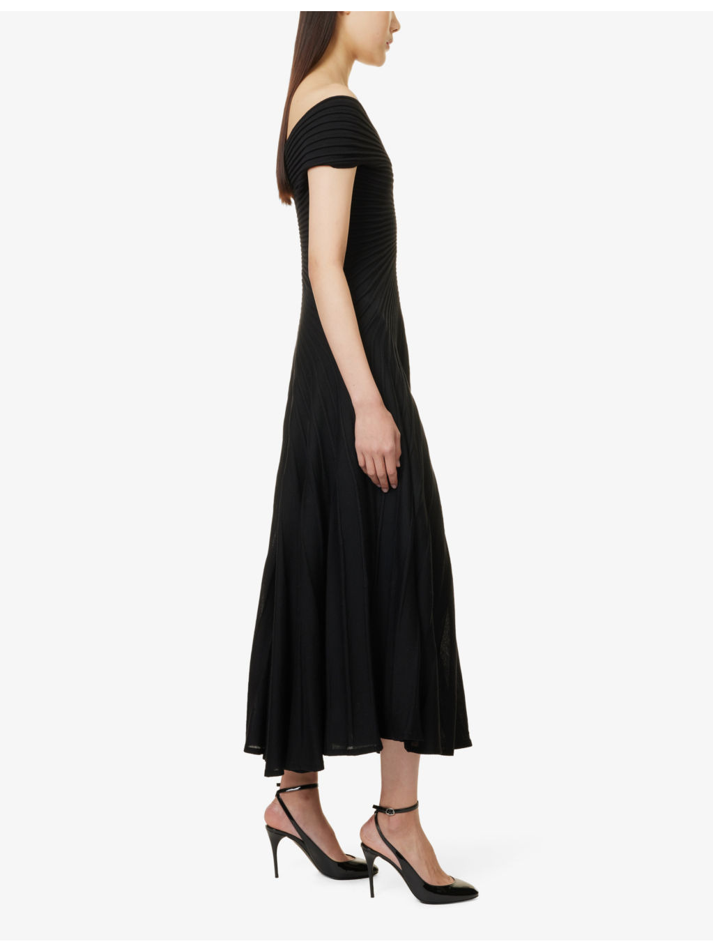 V-neck sleeveless wool knitted maxi dress - 3