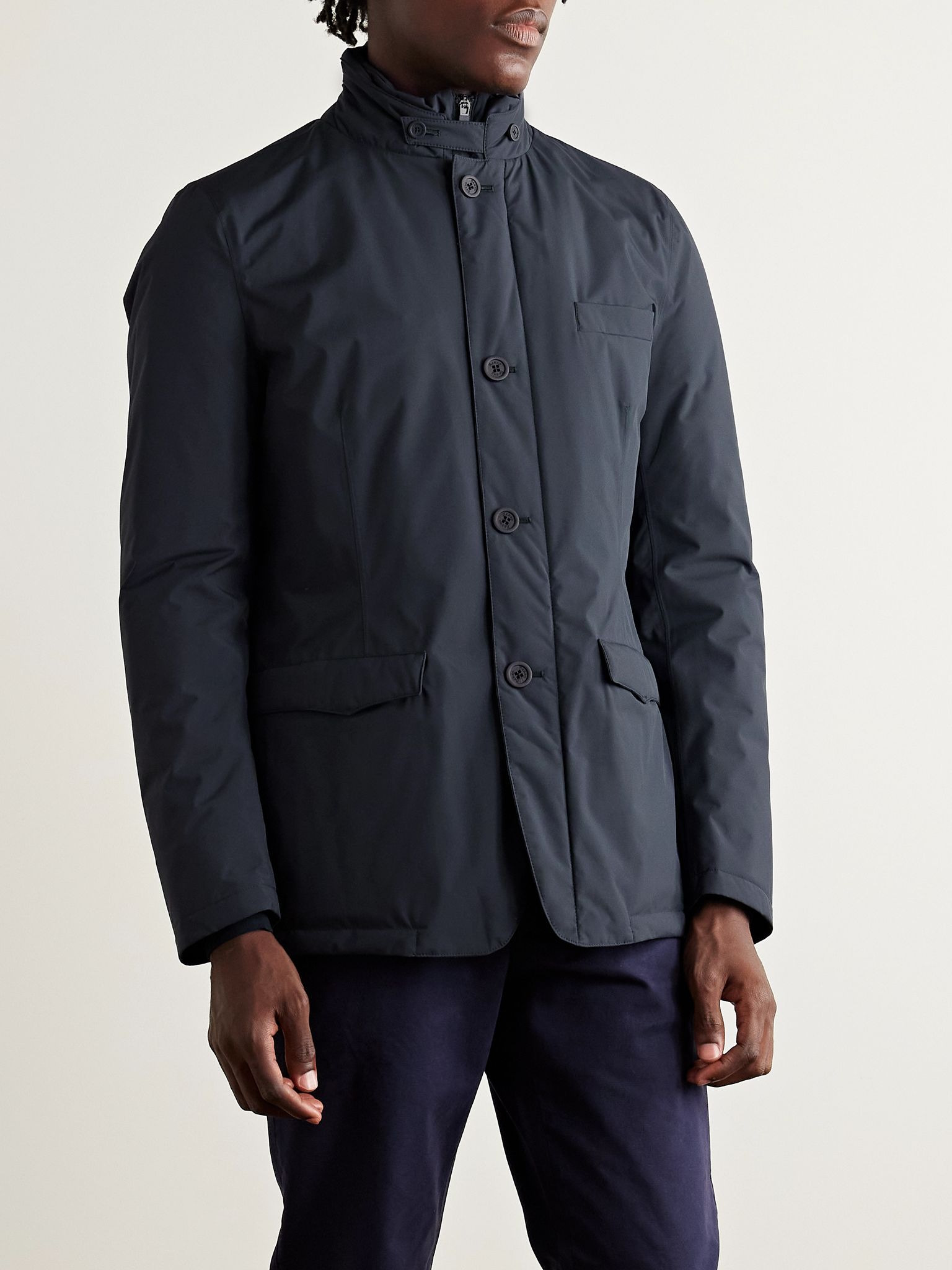 Padded Down Jacket Navy - 3