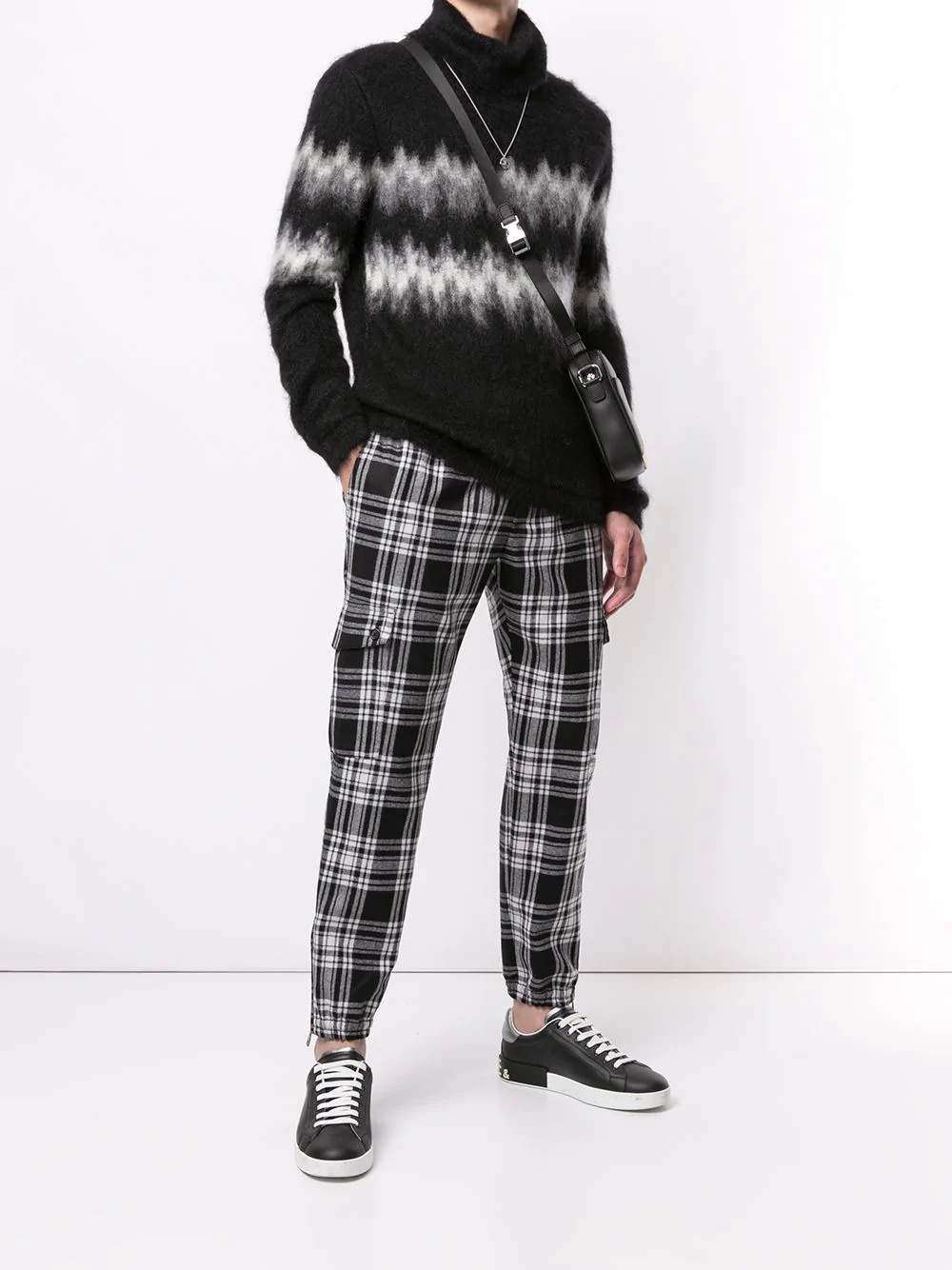 checked track pants - 2