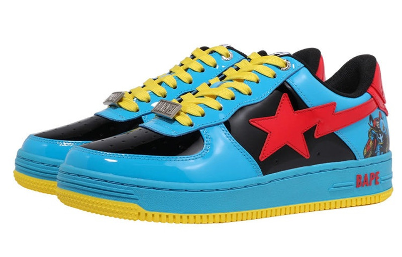 (WMNS) A BATHING APE Bape Sta Low 'Red Blue Yellow' 1I73-291-916 3