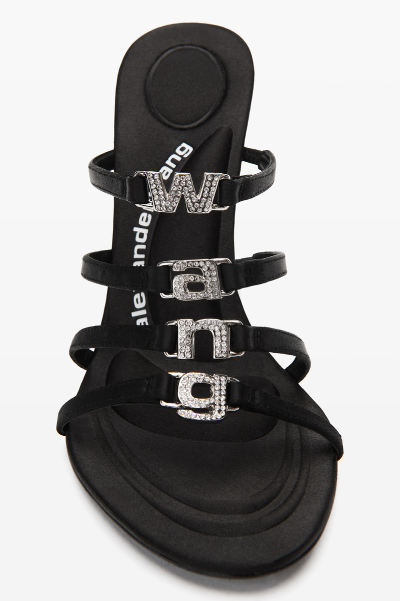 Alexander Wang NALA 105 LOGO SANDAL IN SATIN outlook