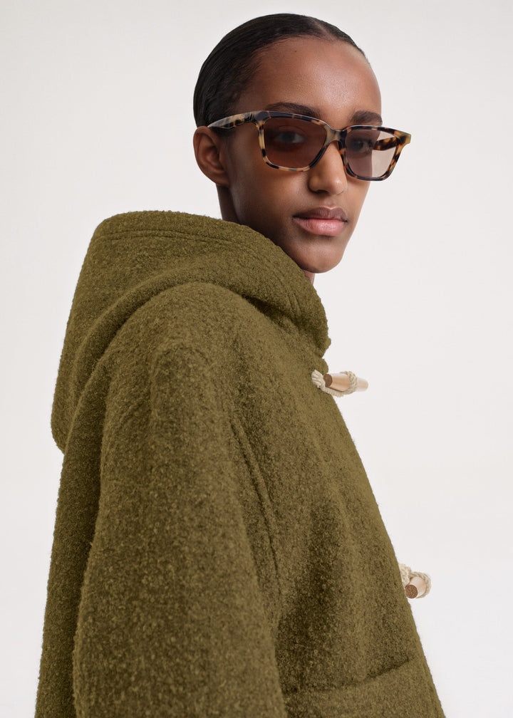 Felted duffle jacket olive - 5
