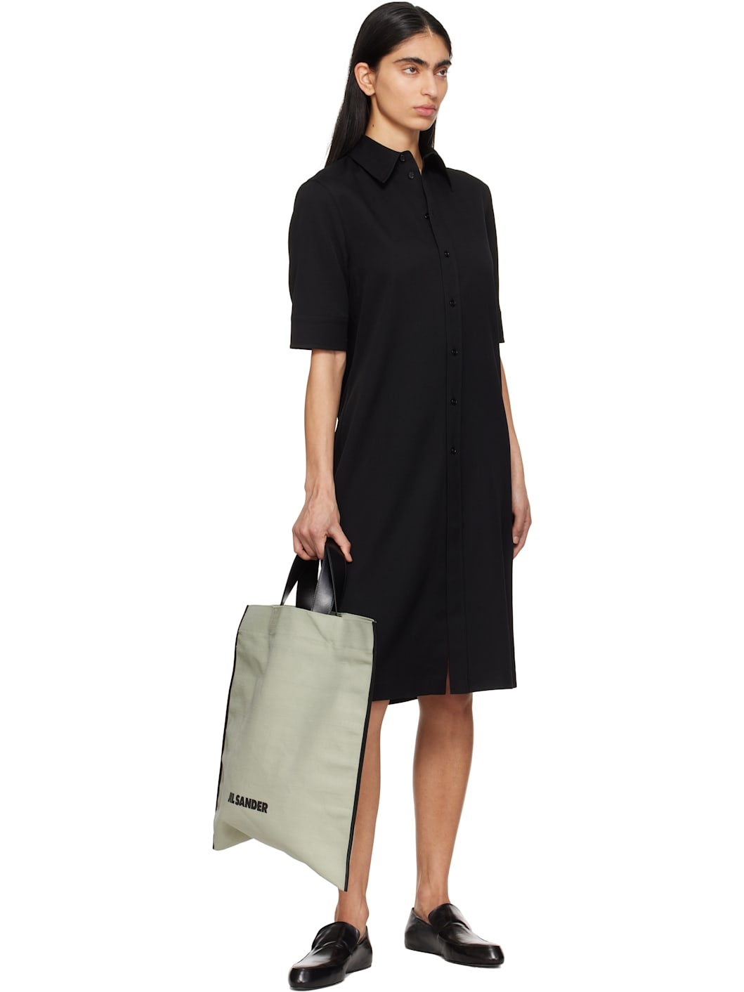 Green Border Book Square Tote - 4